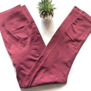Lululemon Full Length Burgundy Tights